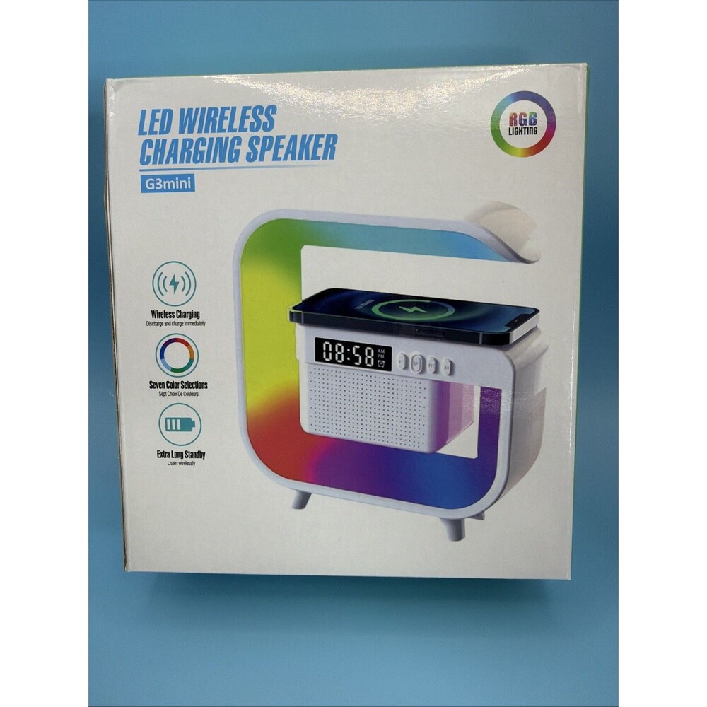Wireless Charging Speaker G3mini RGB Lighting Alarm Clock Sound Machine